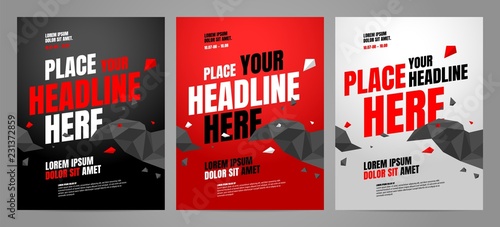 Layout poster template design for sport event, tournament or championship.