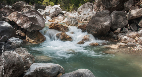 mountain river in the dense forest  Turkey