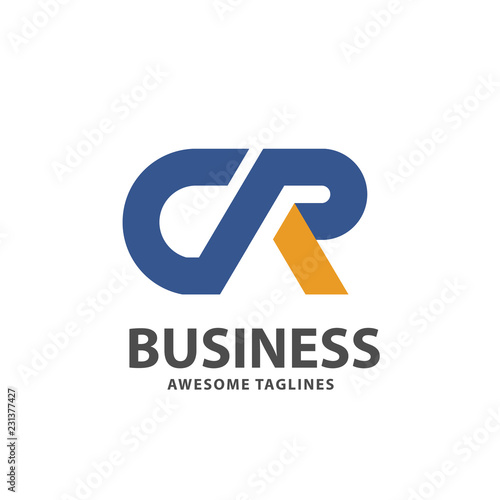 creative strong initial letter cr logo vector concept