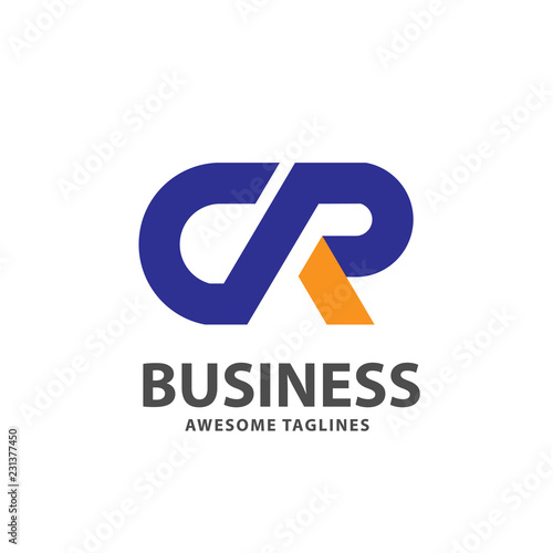 creative strong initial letter cr logo vector concept