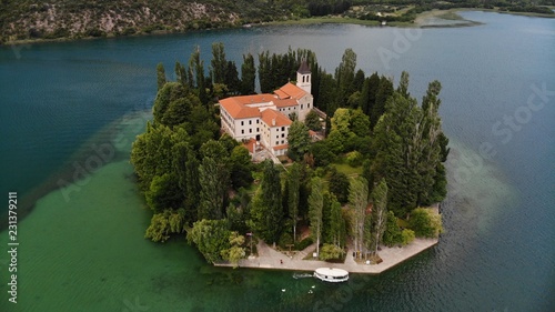 Croatia. KRKA Park - Viskovac Monastery on the Island