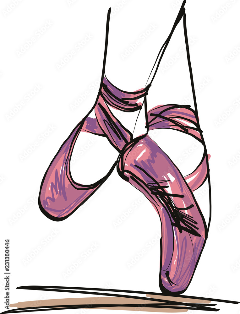 Obraz premium Dance ballerina ballet shoes