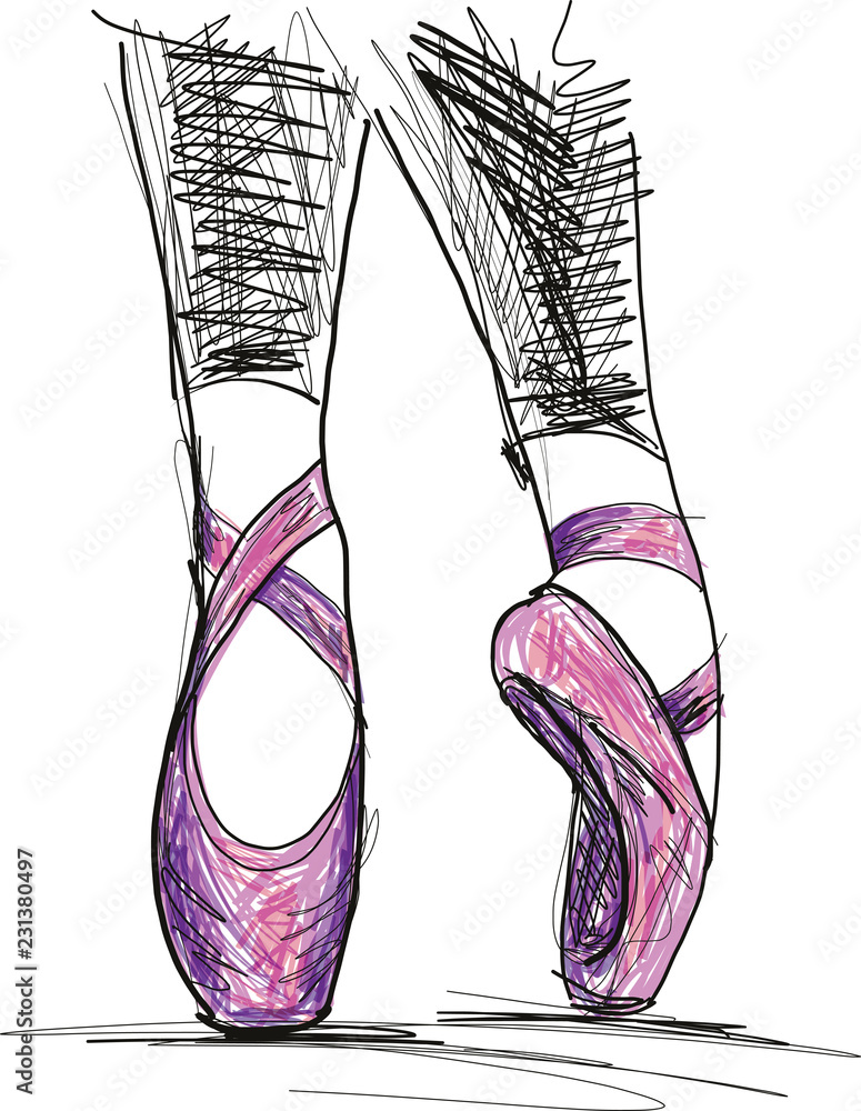 Obraz premium Dance ballerina ballet shoes