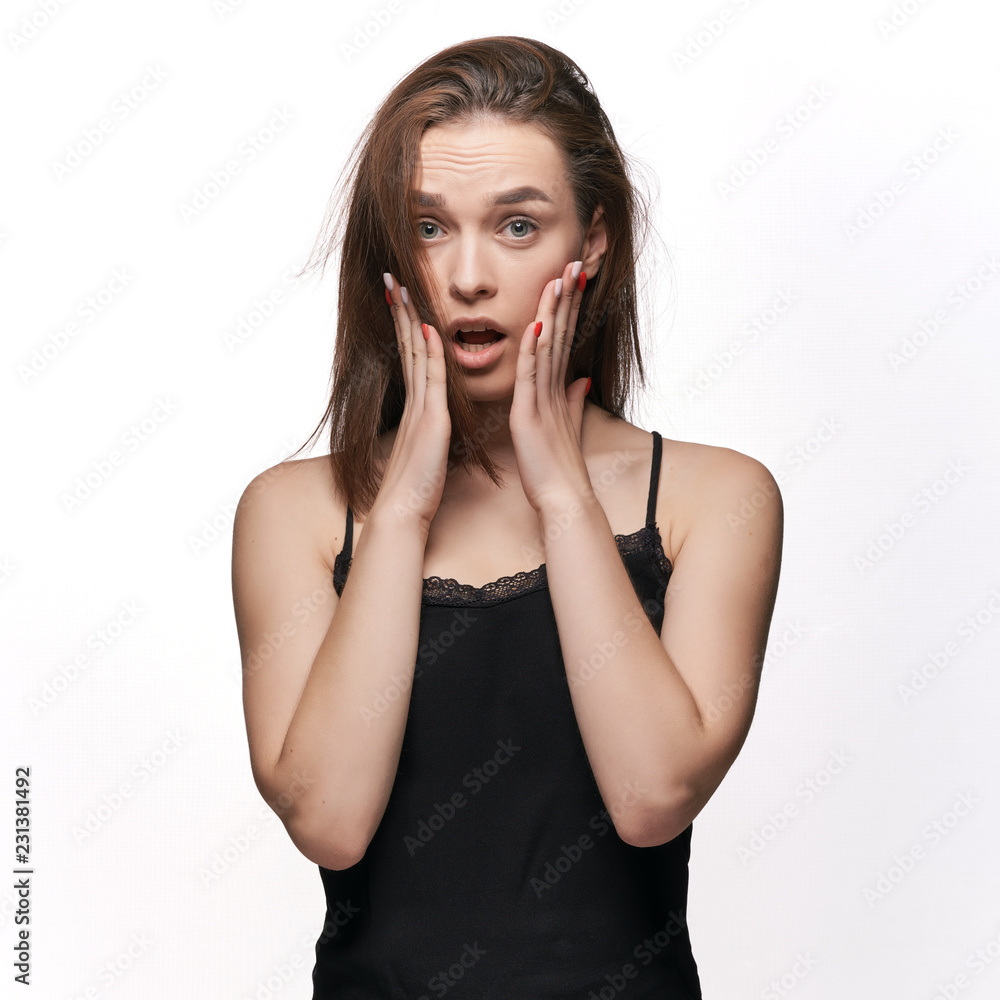 Natural beauty emotional girl