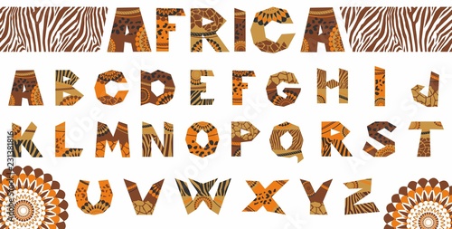 Vector illustration of the African alphabet
