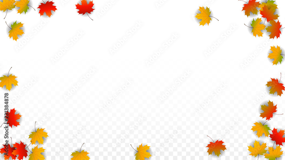 September Vector Background with Golden Falling Leaves. Autumn Illustration with Maple Red, Orange, Yellow Foliage. Isolated Leaf on Transparent Background. Bright Swirl. Suitable for Posters. September Vector Background with Golden Falling Leaves. Autumn Illustration with Maple Red, Orange, Yellow Foliage. Isolated Leaf on Transparent Background. Bright Swirl. Suitable for Posters.