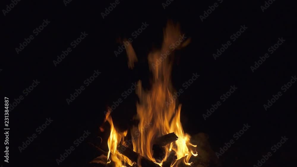 Bonfire at night. 4K ultra hd video clip Bonfire at night. 4K ultra hd video clip