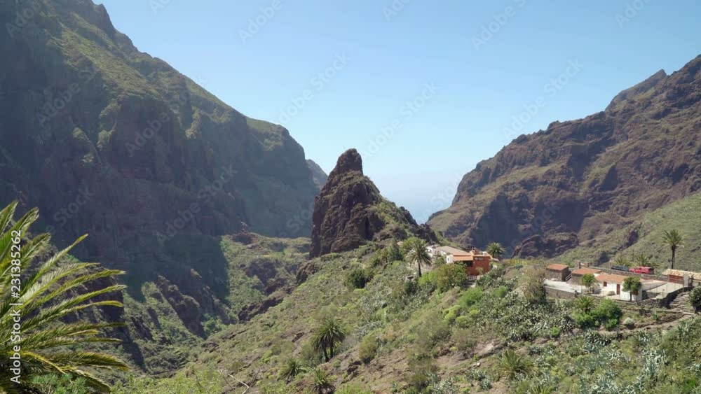View on Mountain Village Maska in Tenerife, Canary Islands, Spain. View on Mountain Village Maska in Tenerife, Canary Islands, Spain.