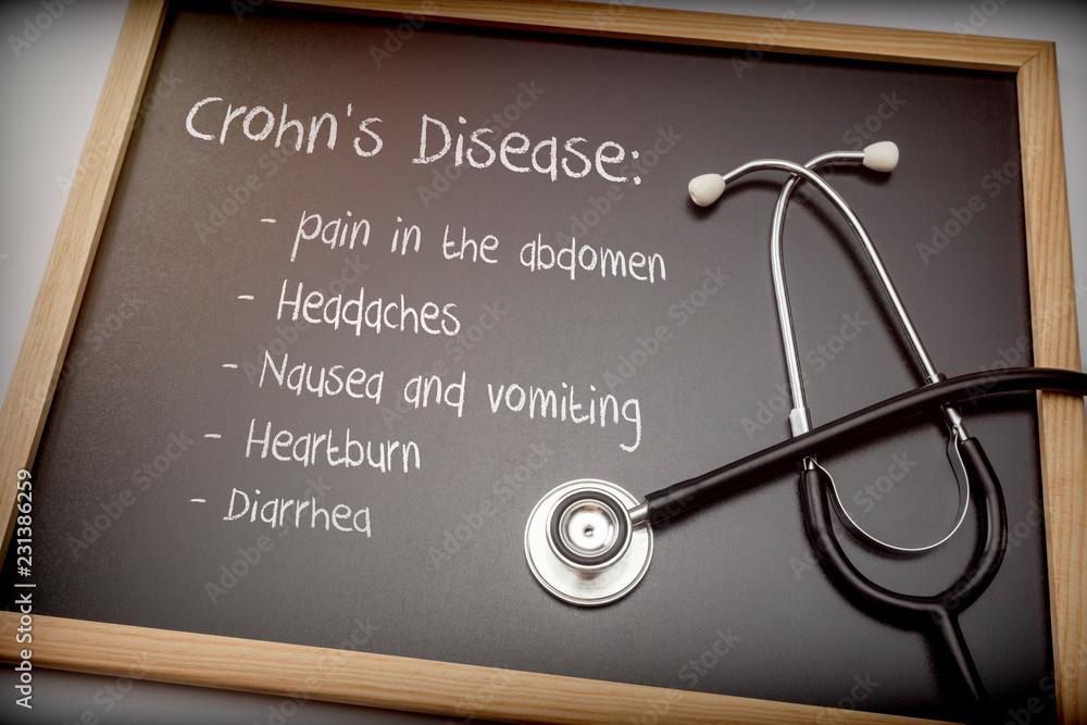 Crohn's disease can have these symptoms diarrhea, Headaches, Heartburn