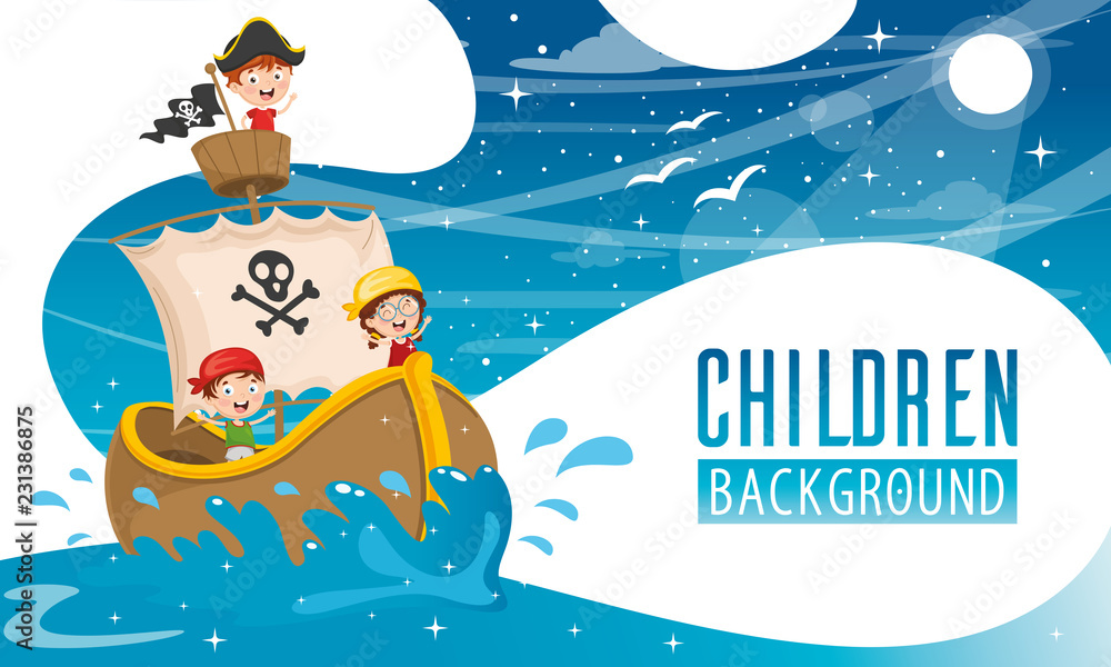 Vector Illustration Of Children Background