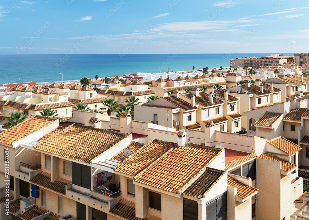 Seaside of Guardamar del Segura city. Spain