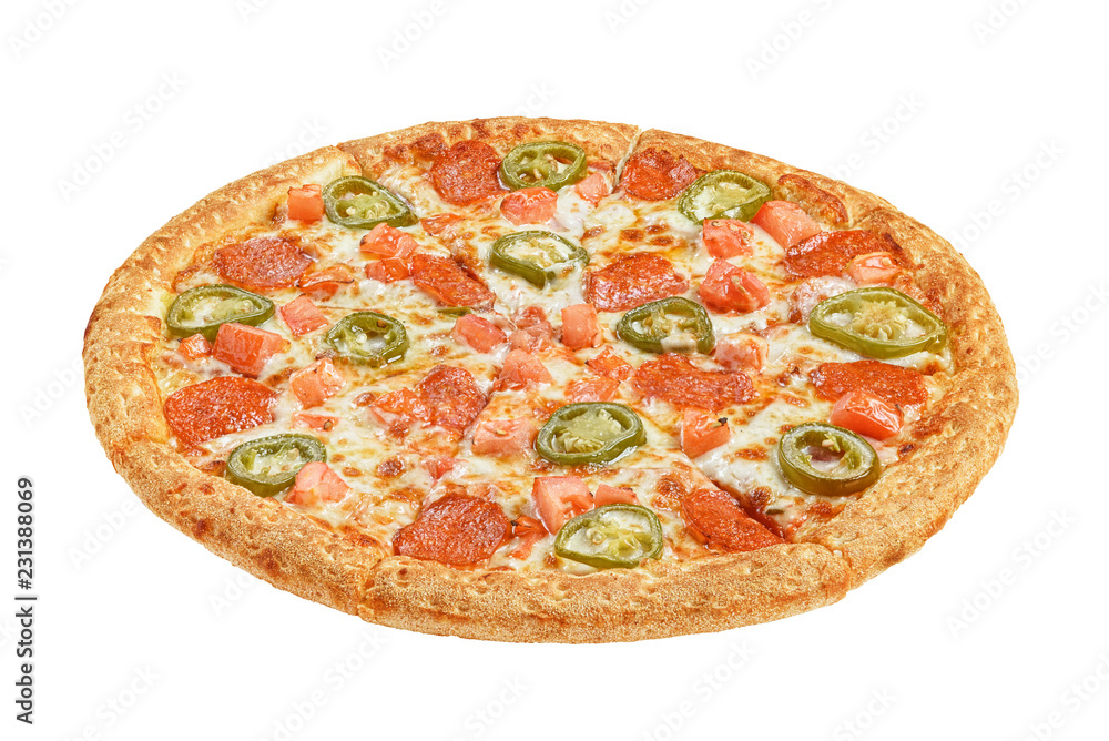 Italian pizza on a white background. isolate to create a pizza menu on the website or a printed menu. Italian pizza on a white background. isolate to create a pizza menu on the website or a printed menu.