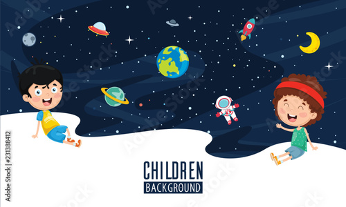 Vector Illustration Of Children Background