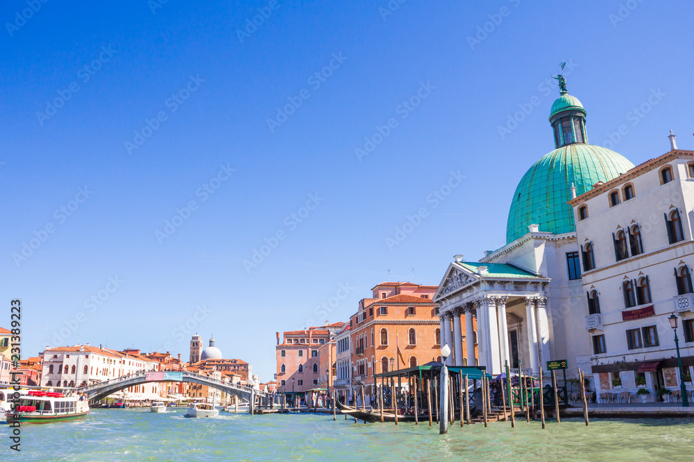 Naklejka premium Venice lagoon. Houses in Venice. Venetian streets.