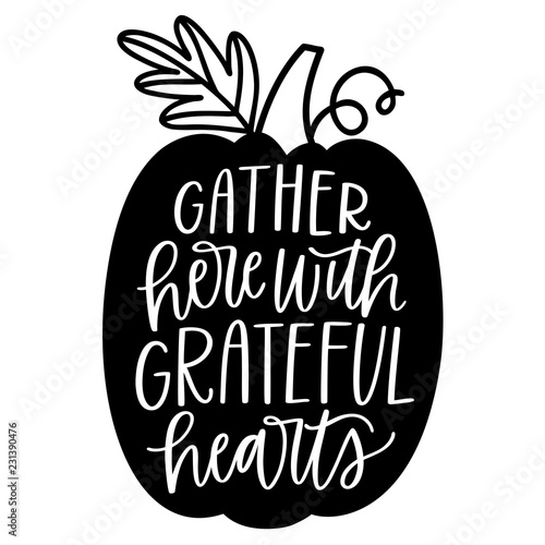 kbecca_vector_gatherhere_pumpkin_handwritten_lettering