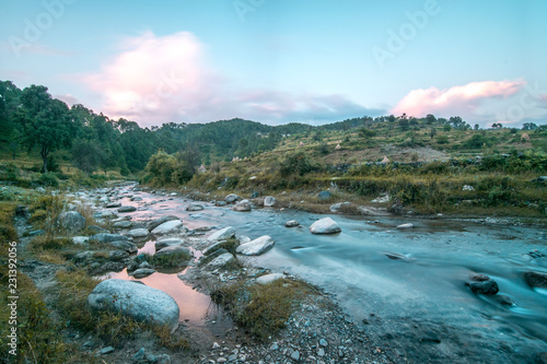 Sunset - River in Bageshwar, Uttarakhand, India