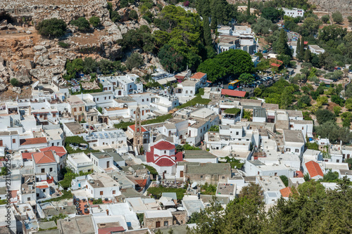 Aerial view of the town of Lindos, Rhodes Island, Greece © Alexey Sizov