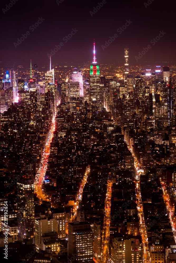 Amazing Vertical Aerial View Over New York City At Night Stock Photo Adobe Stock Amazing Vertical Aerial View Over New York City At Night Stock Photo Adobe Stock