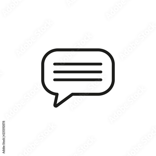 Monologue line icon. Text in speech bubble. Dialog concept. Can be used for topics like message, chat, blog