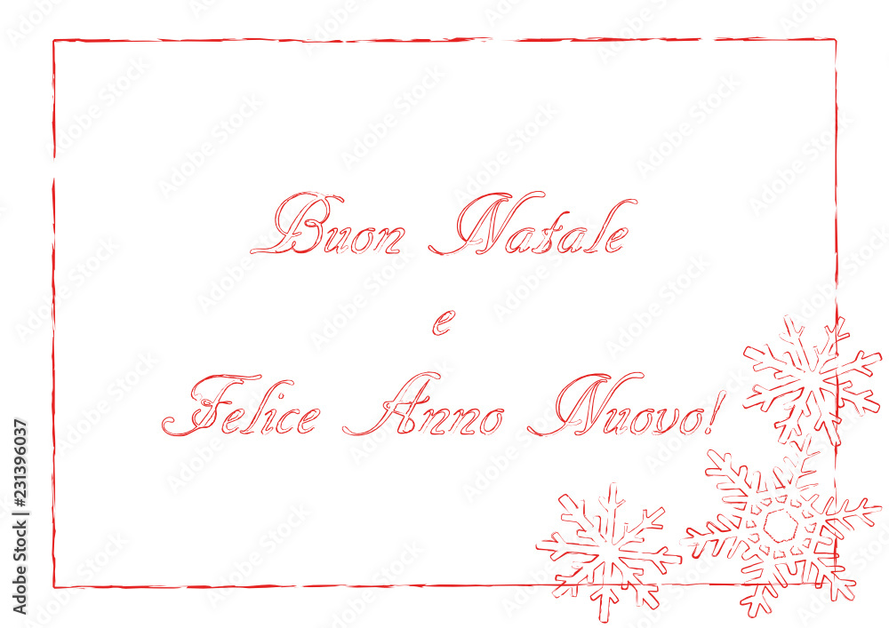 Biglietto fiocchi Buon Natale Biglietto fiocchi Buon Natale
