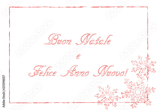 Biglietto fiocchi Buon Natale