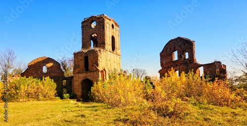 Remains of the castle of princes Koretsky, city of Rovno, Ukraine. 