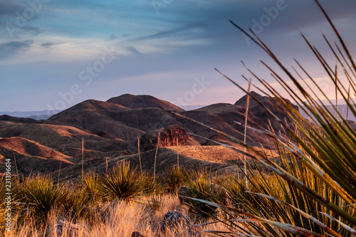 sunset in the mountains