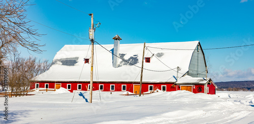 Wallpaper Mural Antique barn in rural Quebec Canada after a snow storm. Torontodigital.ca