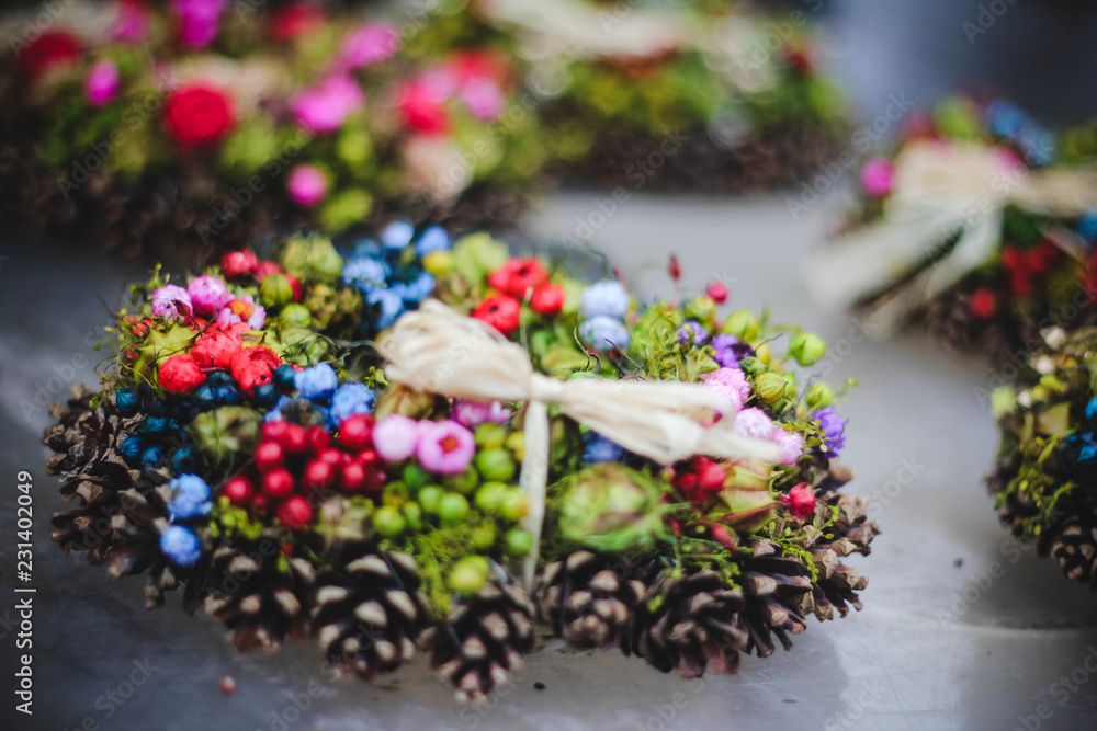 Fototapeta premium KRAKOW, POLAND, December 6, 2014: City in Krakow, poland before christmas