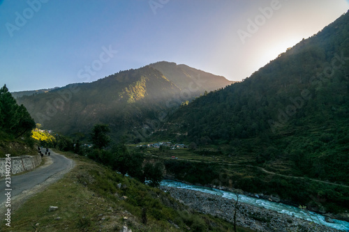 Sunrise in Uttarkashi, Uttarakhand - Sunrise in Himalayas