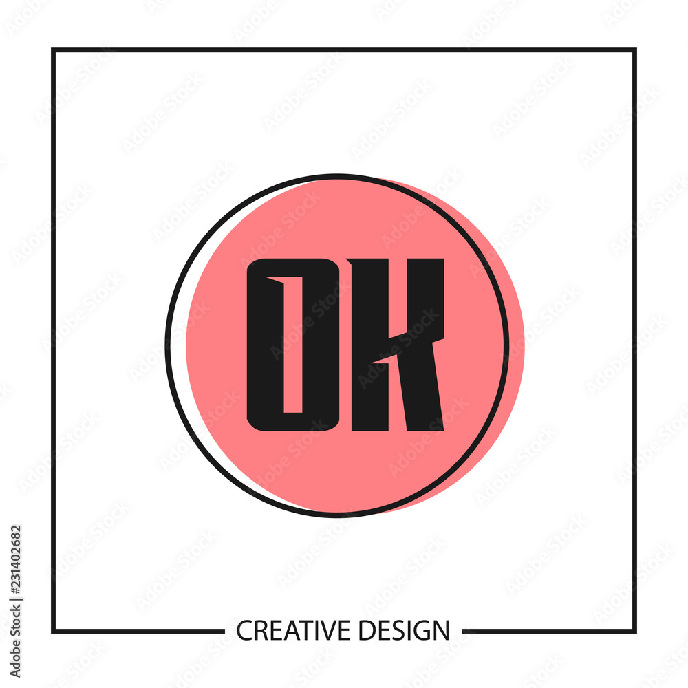 Initial Letter OK Logo Template Design Vector Illustration Initial Letter OK Logo Template Design Vector Illustration
