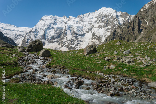 Valley in Caucasus mountains
