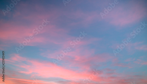 Beautiful pastel cloudy sunset
