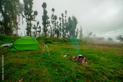 Cooking and Camping Tent in Himalayas - Bhimtal, Uttarakhand, India photo