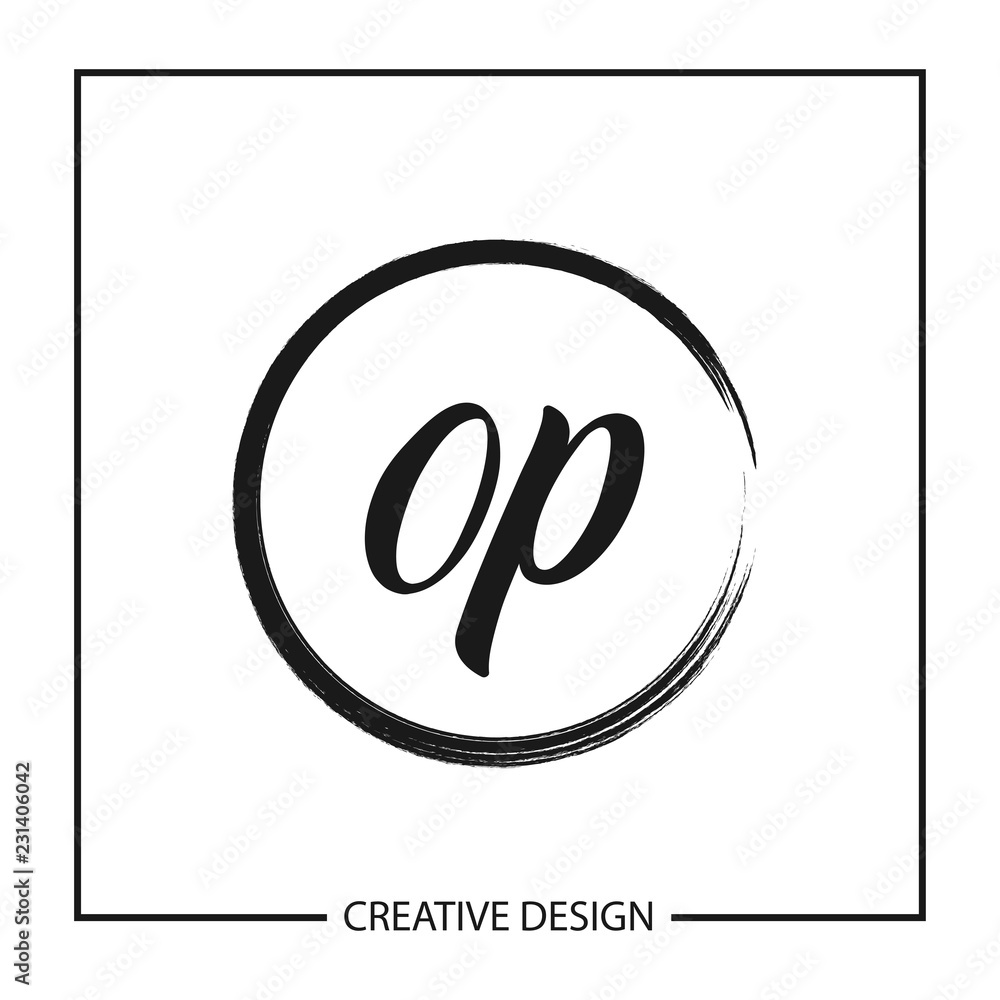 Initial Letter OP Logo Template Design Vector Illustration