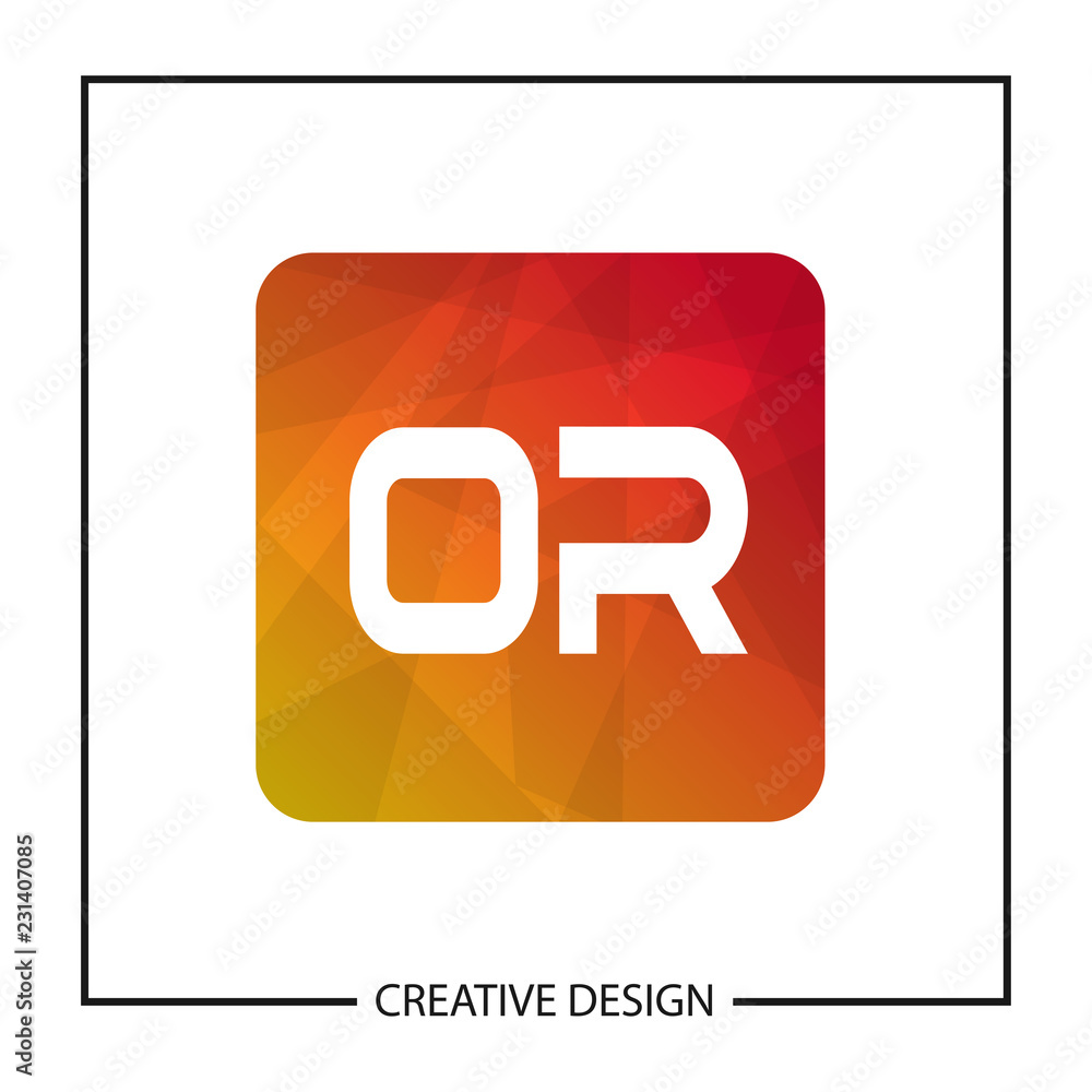 Initial Letter OR Logo Template Design Vector Illustration Initial Letter OR Logo Template Design Vector Illustration