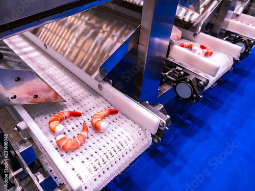 Shrimp processing. Food pro...