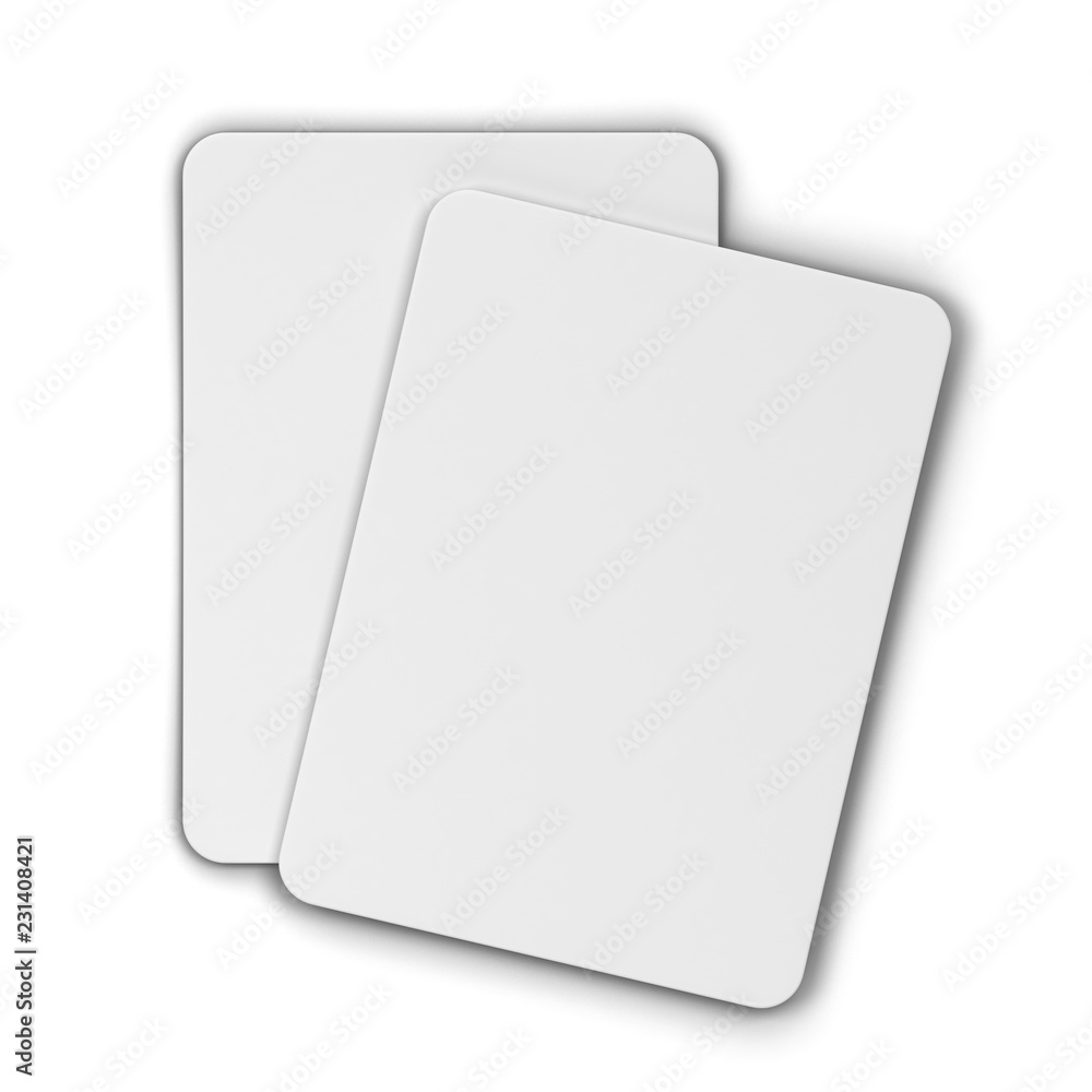 Blank playing cards for poker or other games Blank playing cards for poker or other games