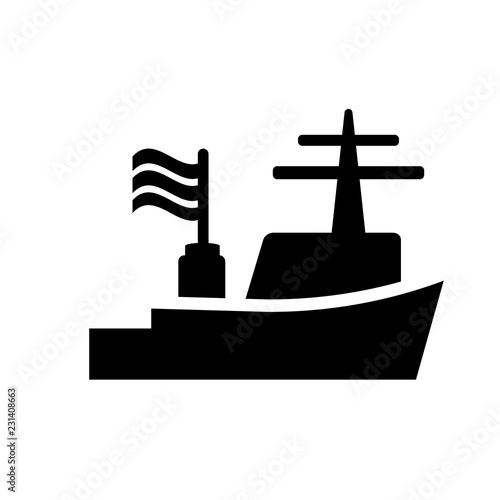 Warship icon. Trendy Warship logo concept on white background from army and war collection