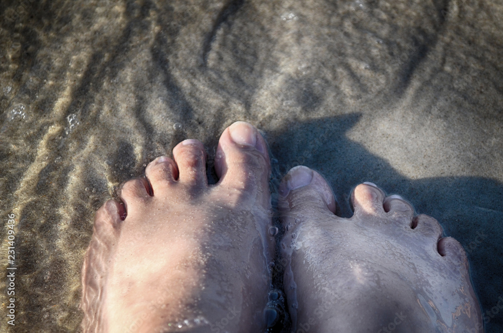 foot sand sea