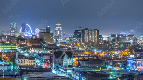St. Louis night cityscape