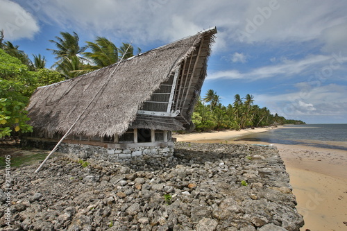 Traditional building Yap, Micronesia