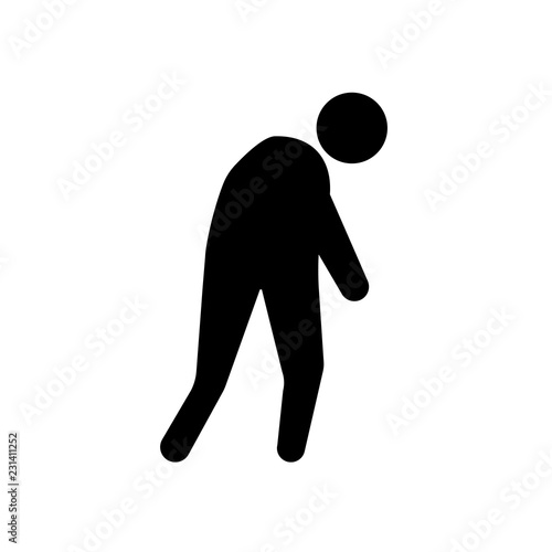 disappointed human icon. Trendy disappointed human logo concept on white background from Feelings collection