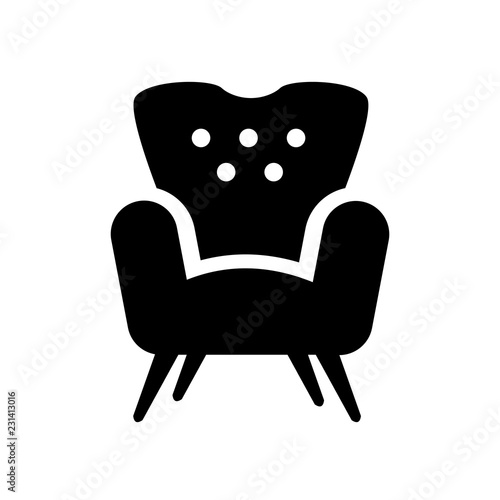 Armchair icon. Trendy Armchair logo concept on white background from Furniture and Household collection
