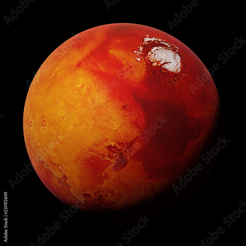 Fototapeta Naklejka Na Ścianę i Meble -  planet Mars during the Martian winter