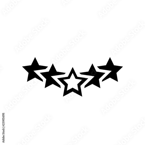 Five stars icon. Trendy Five stars logo concept on white background from Hotel and Restaurant collection