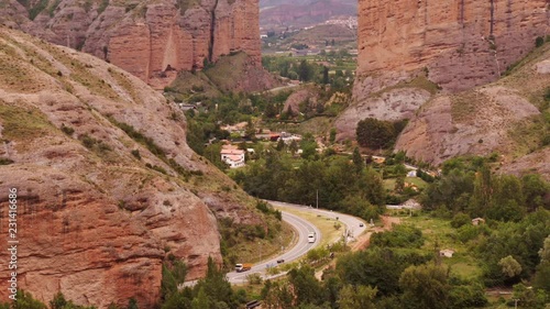 Road winding through Canyon in Islallana, La Rioja, Spain - Gate of La Rioja photo