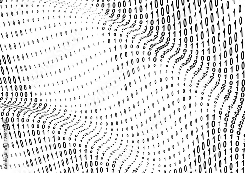 Binary Computer Code Background or Gradient 01 Numbers Pattern