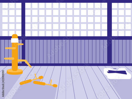 martials arts dojo scene