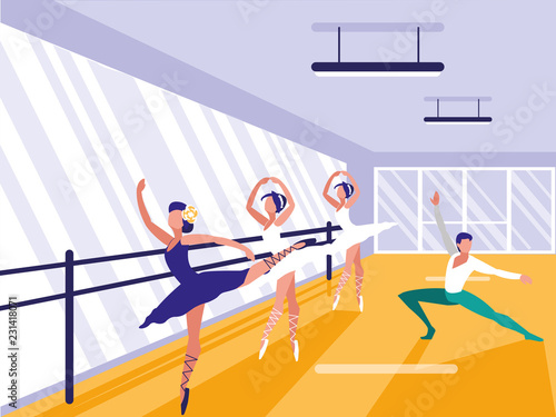 ballet school scene icon
